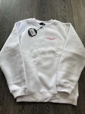 White Fox Fell So Hard Oversized Sweater in White